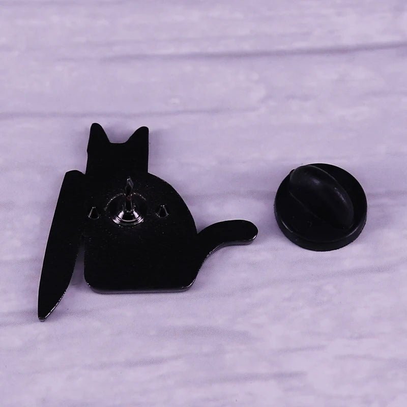 Black-Cat-Slasher Emaille Pin 2,6cm - lfhm.de